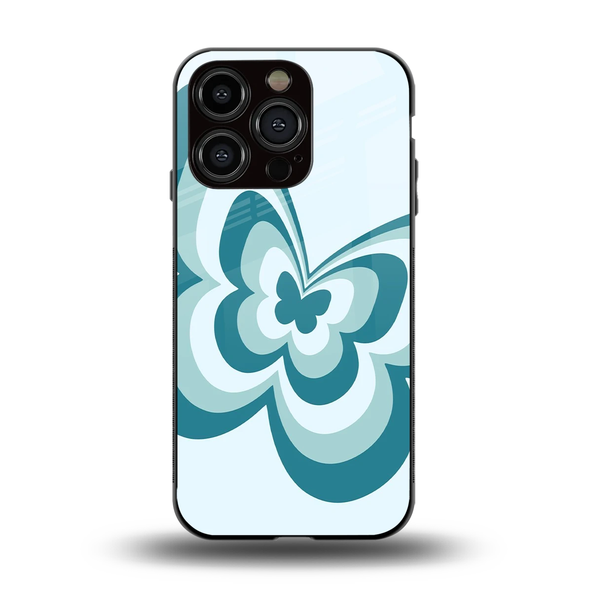 Y2K Green Butterfly back phone cover | glass case for iphone 15 pro