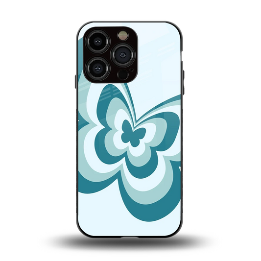Y2K Green Butterfly back phone cover | glass case for iphone 15 pro