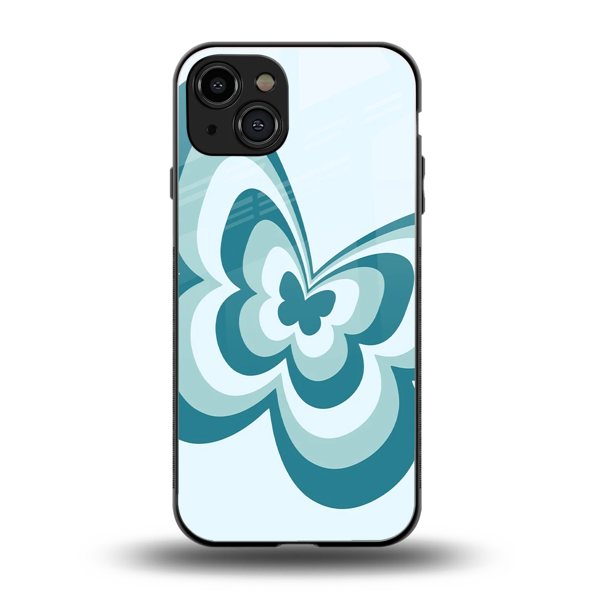 Y2K Green Butterfly back phone cover | glass case for iphone 15