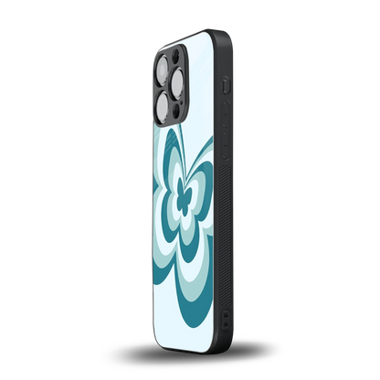 Y2K Green Butterfly iphone 16 pro mobile cover | shockproof glass phone case