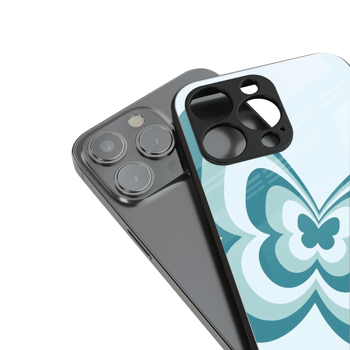 Y2K Green Butterfly stylish phone case for iphone 13 pro | glossy glass and slim fit