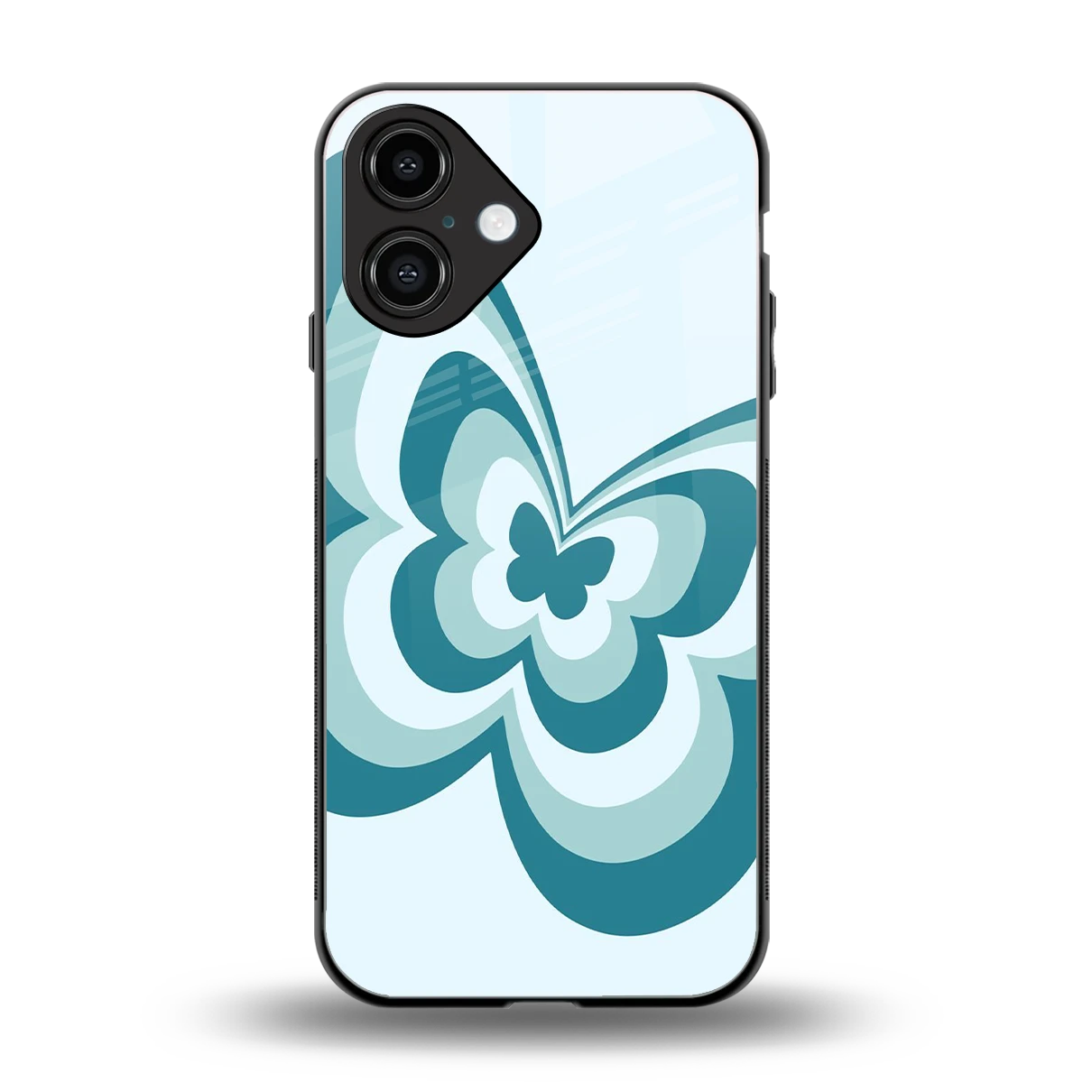 Y2K Green Butterfly back phone cover | glass case for iphone 16