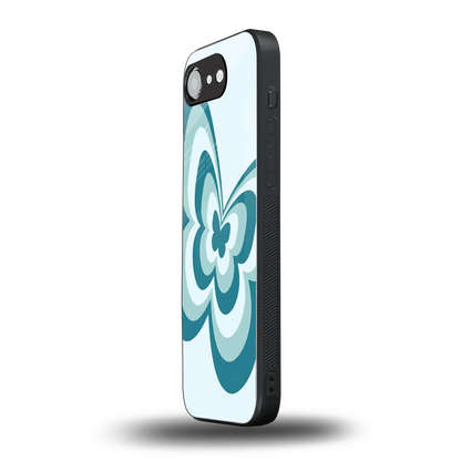Y2K Green Butterfly iphone 16e mobile cover | shockproof glass phone case