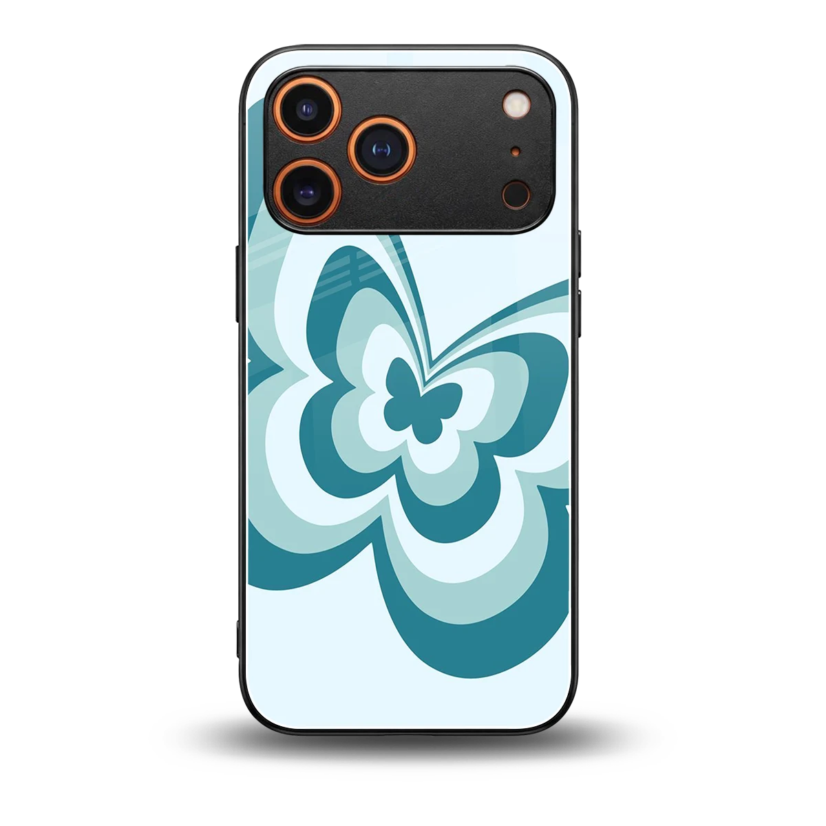 Y2K Green Butterfly back phone cover | glass case for iphone 17 pro
