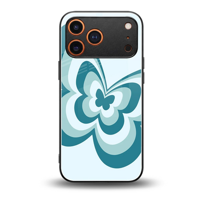 Y2K Green Butterfly back phone cover | glass case for iphone 17 pro