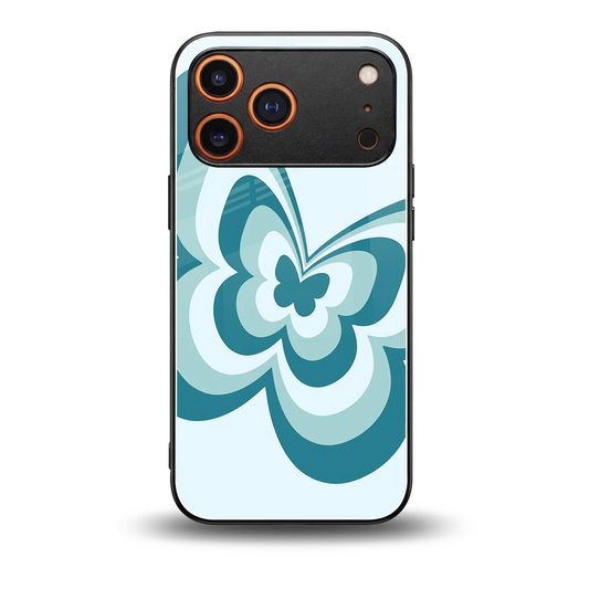 Y2K Green Butterfly back phone cover | glass case for iphone 17 pro max