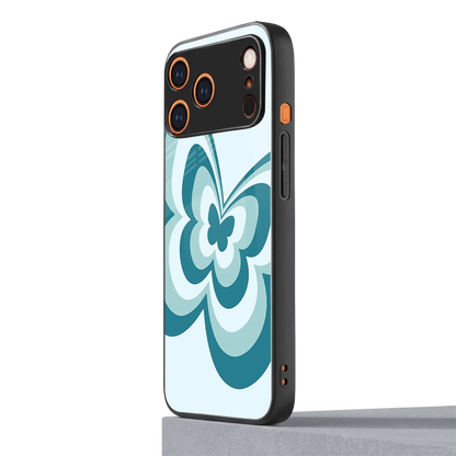 Y2K Green Butterfly iphone 17 pro mobile cover | shockproof glass phone case
