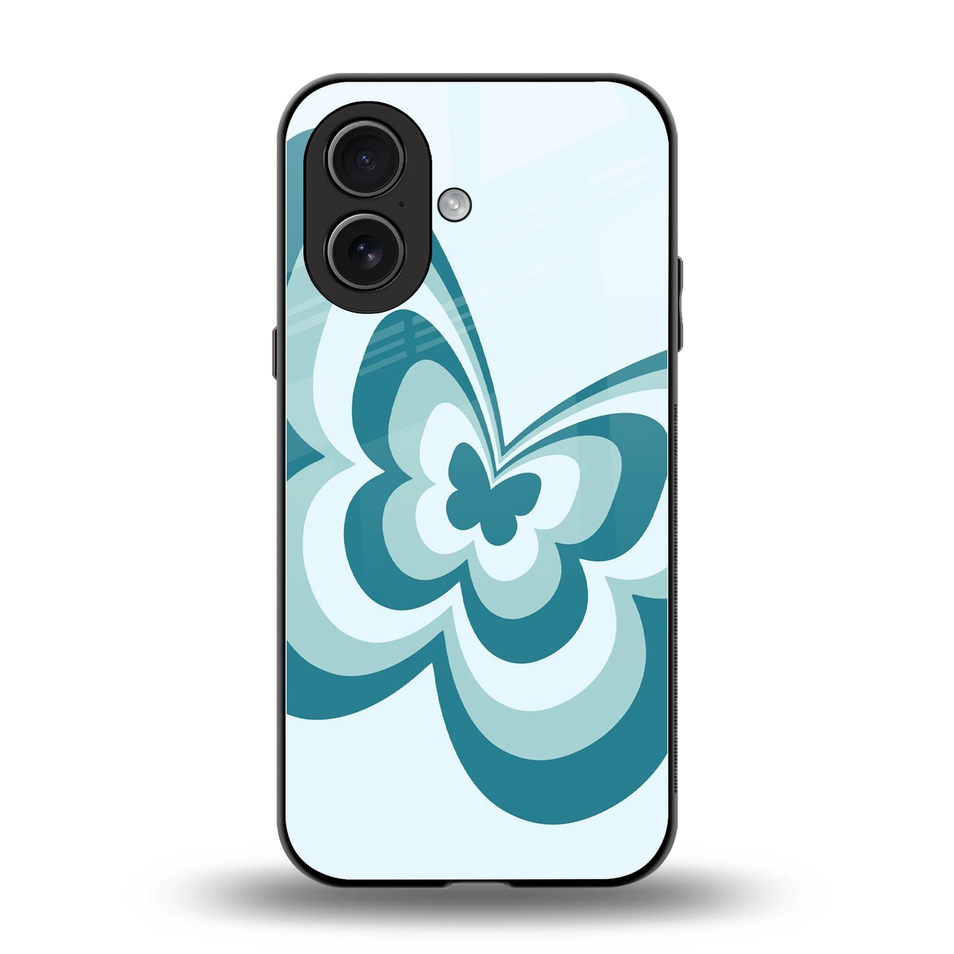 Y2K Green Butterfly back phone cover | glass case for iphone 17