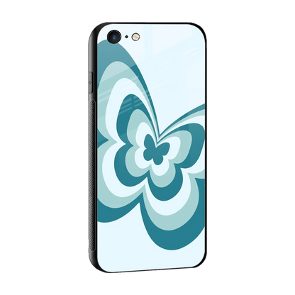 Y2K Green Butterfly sleek iphone 6 cover with tempered glass back and TPU edges