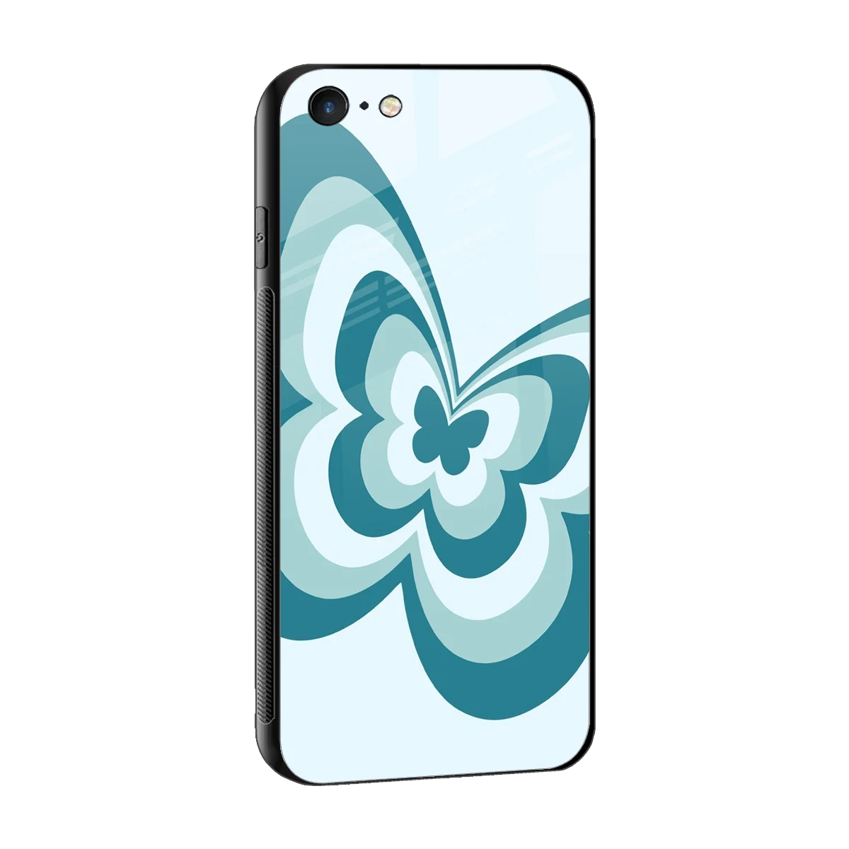 Y2K Green Butterfly sleek iphone 6s plus cover with tempered glass back and TPU edges