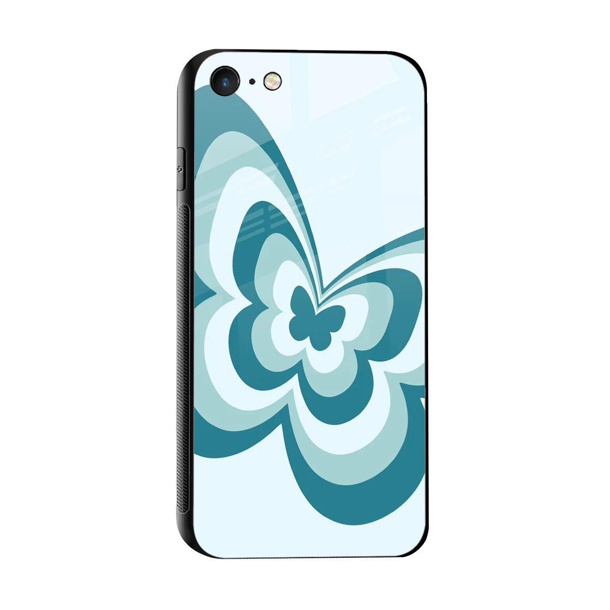 Y2K Green Butterfly sleek iphone 7 cover with tempered glass back and TPU edges