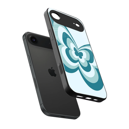 Y2K Green Butterfly sleek iphone air cover with tempered glass back and TPU edges