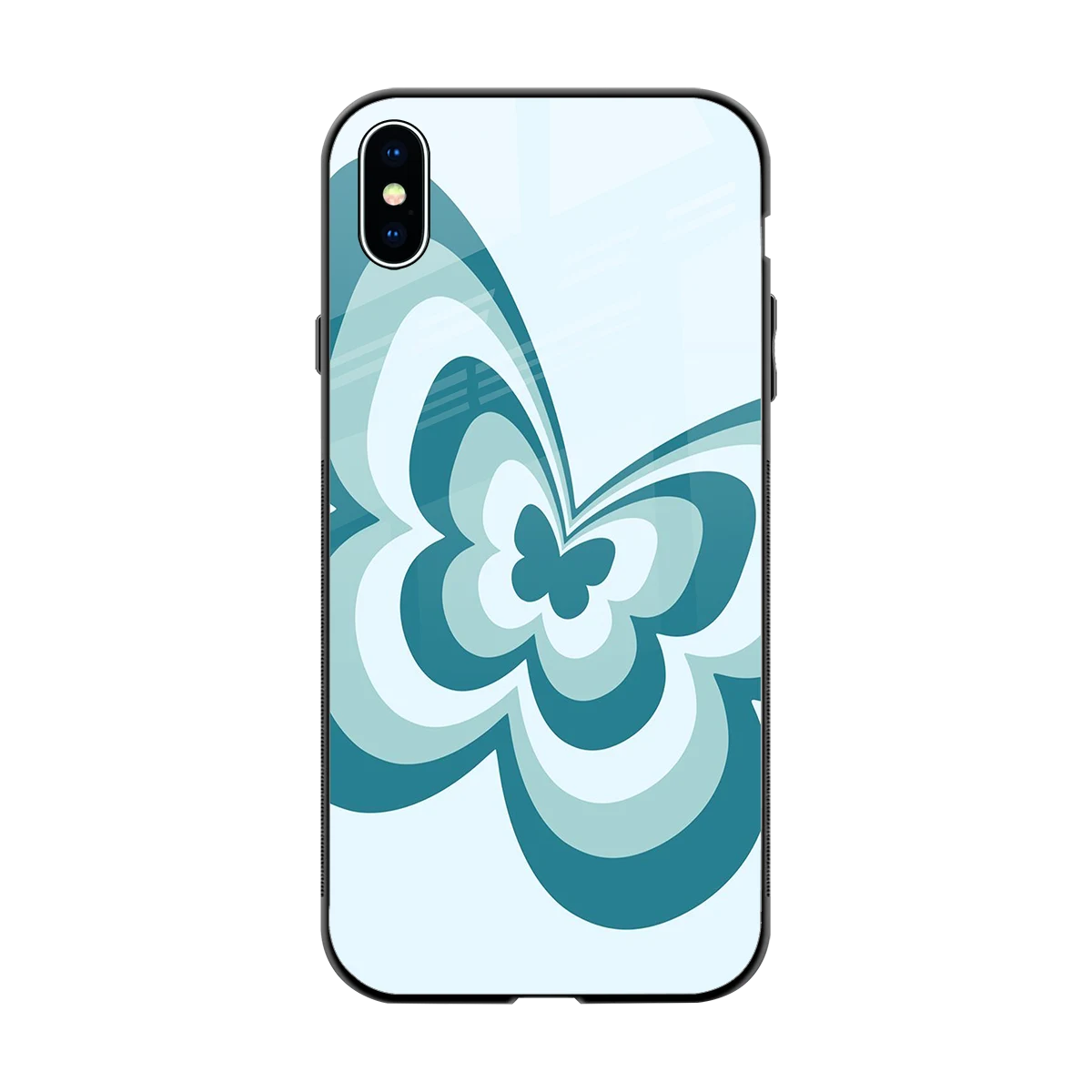 Y2K Green Butterfly back phone cover | glass case for iphone xs max