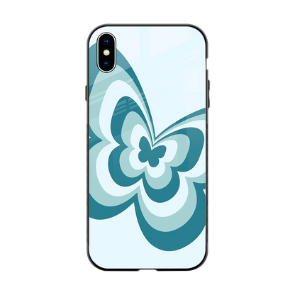 Y2K Green Butterfly back phone cover | glass case for iphone xs max