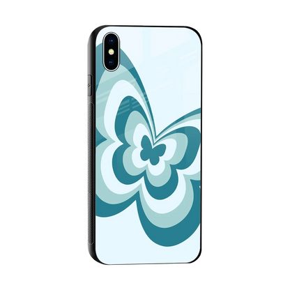 Y2K Green Butterfly sleek iphone xs max cover with tempered glass back and TPU edges