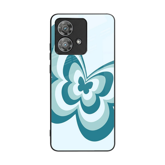 Y2K Green Butterfly back phone cover | glass case for motorola edge 40 neo 5g