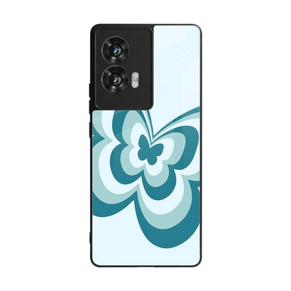 Y2K Green Butterfly back phone cover | glass case for motorola edge 50 fusion
