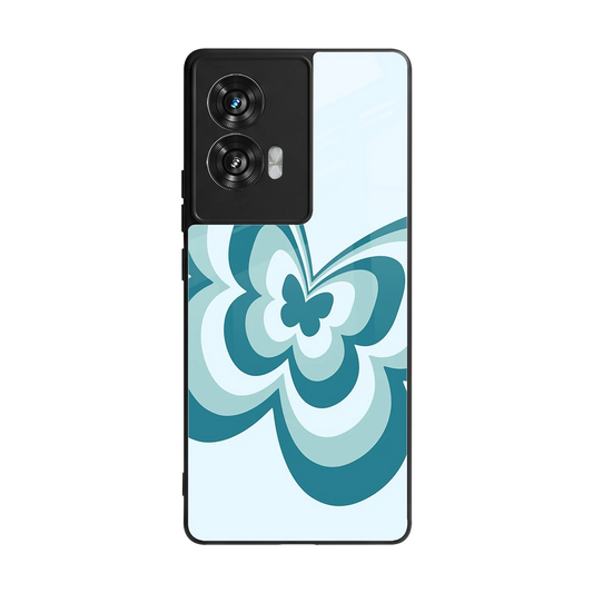 Y2K Green Butterfly back phone cover | glass case for motorola edge 50 fusion