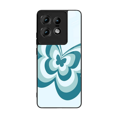 Y2K Green Butterfly back phone cover | glass case for motorola edge 50 pro