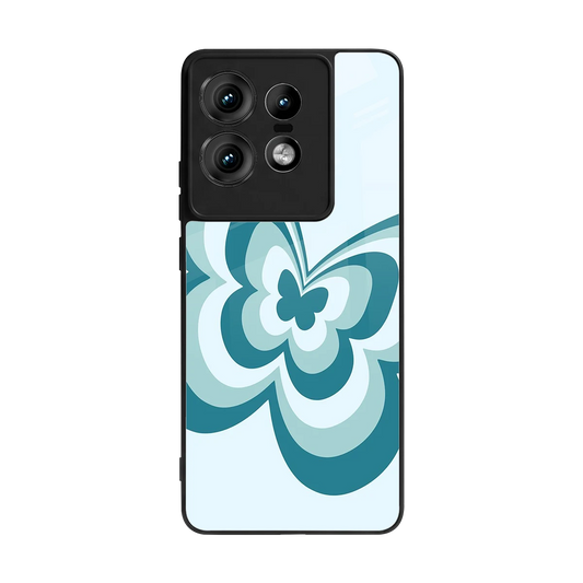 Y2K Green Butterfly back phone cover | glass case for motorola edge 50 pro