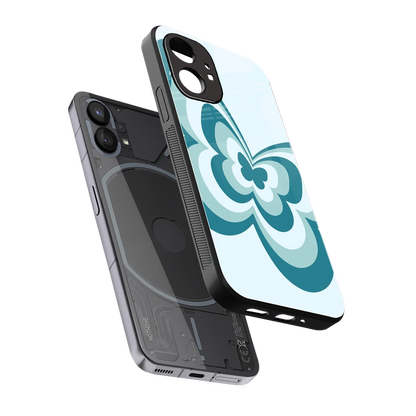 Y2K Green Butterfly sleek nothing phone 1 cover with tempered glass back and TPU edges