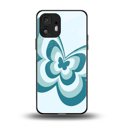 Y2K Green Butterfly back phone cover | glass case for nothing phone 2