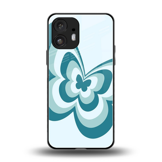 Y2K Green Butterfly back phone cover | glass case for nothing phone 2
