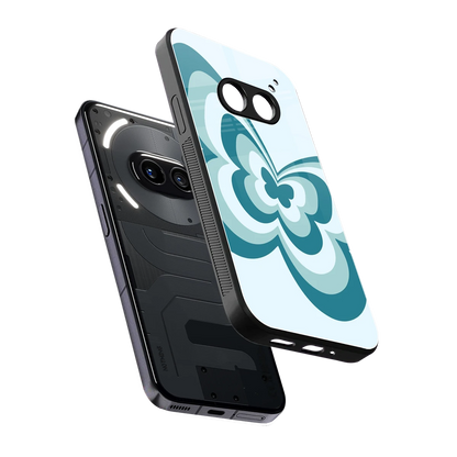 Y2K Green Butterfly sleek nothing phone 2a cover with tempered glass back and TPU edges