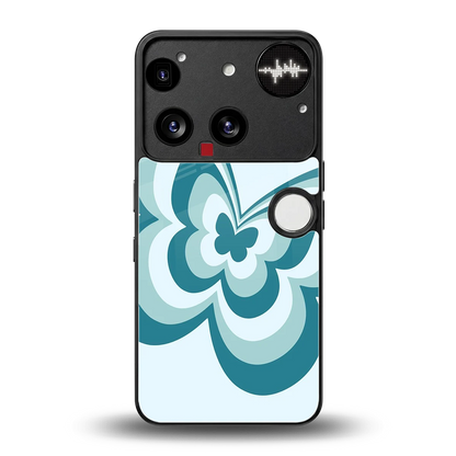 Y2K Green Butterfly back phone cover | glass case for nothing phone 3