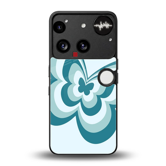 Y2K Green Butterfly back phone cover | glass case for nothing phone 3