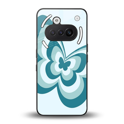 Y2K Green Butterfly back phone cover | glass case for nothing phone 3a