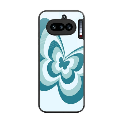 Y2K Green Butterfly back phone cover | glass case for nothing phone 4a