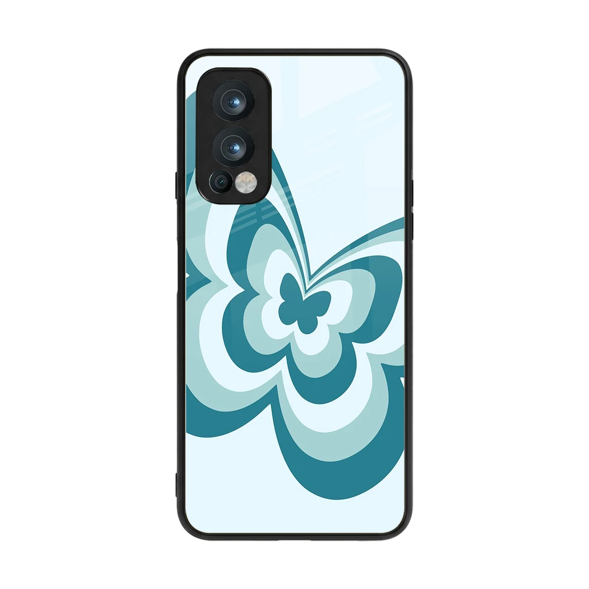 Y2K Green Butterfly back phone cover | glass case for oneplus nord 2