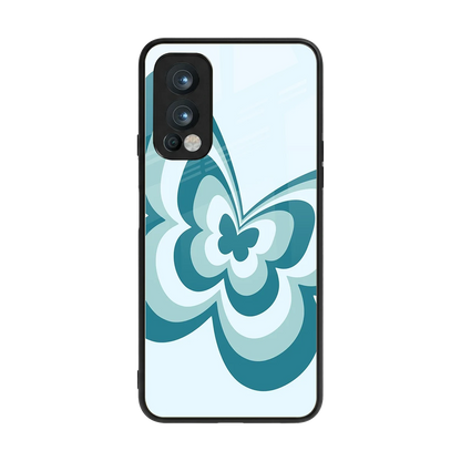 Y2K Green Butterfly back phone cover | glass case for oneplus nord 2
