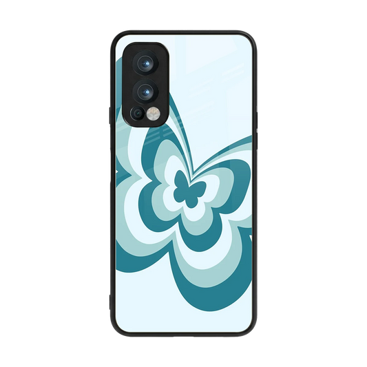 Y2K Green Butterfly back phone cover | glass case for oneplus nord 2