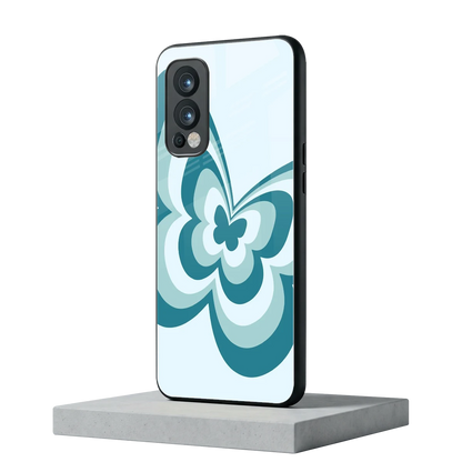 Y2K Green Butterfly oneplus nord 2 mobile cover | shockproof glass phone case
