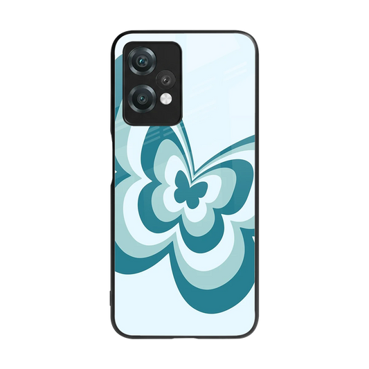Y2K Green Butterfly back phone cover | glass case for oneplus nord ce 2 lite
