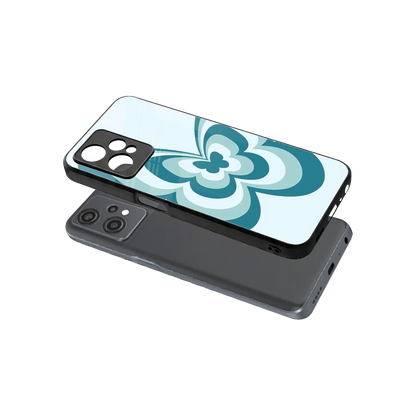 Y2K Green Butterfly sleek oneplus nord ce 2 lite cover with tempered glass back and TPU edges