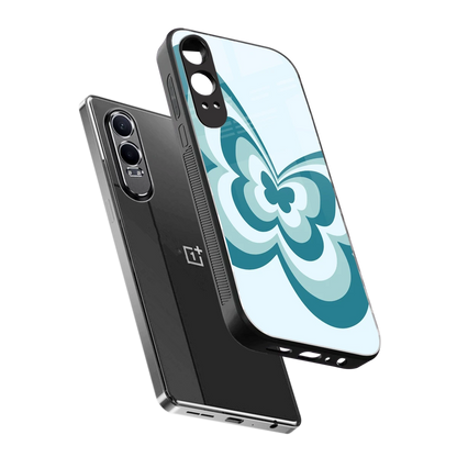 Y2K Green Butterfly sleek oneplus nord ce 4 lite cover with tempered glass back and TPU edges