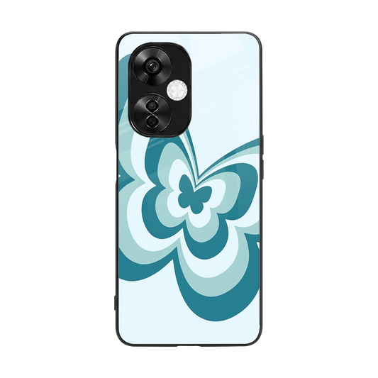 Y2K Green Butterfly back phone cover | glass case for oneplus nord ce 3 lite