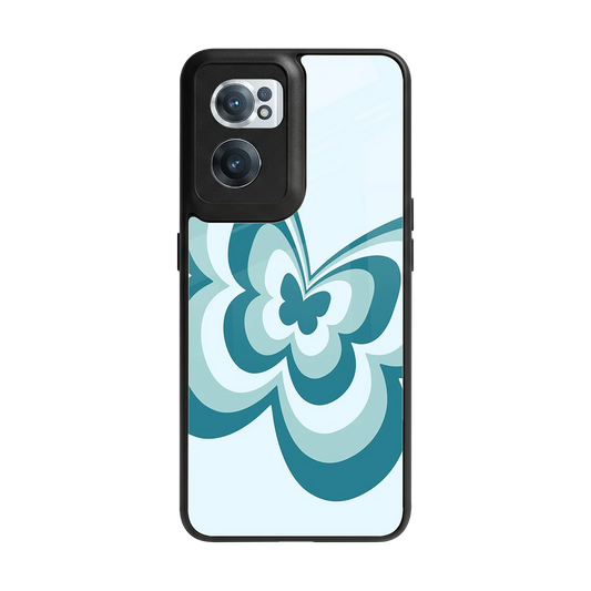 Y2K Green Butterfly back phone cover | glass case for oneplus nord ce 2