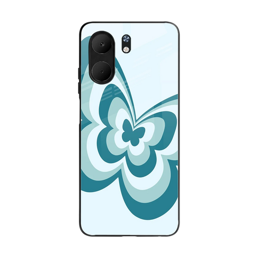 Y2K Green Butterfly back phone cover | glass case for oppo a5x 5g
