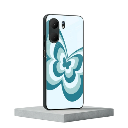 Y2K Green Butterfly oppo a5x 5g mobile cover | shockproof glass phone case