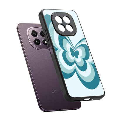 Y2K Green Butterfly sleek oppo f29 5g cover with tempered glass back and TPU edges