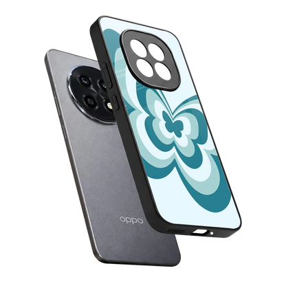 Y2K Green Butterfly sleek oppo f29 pro 5g cover with tempered glass back and TPU edges