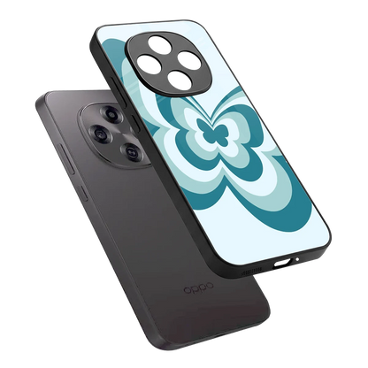Y2K Green Butterfly sleek oppo f31 pro 5g cover with tempered glass back and TPU edges