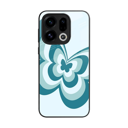 Y2K Green Butterfly back phone cover | glass case for oppo find x9