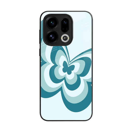 Y2K Green Butterfly back phone cover | glass case for oppo find x9