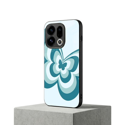 Y2K Green Butterfly oppo find x9 mobile cover | shockproof glass phone case