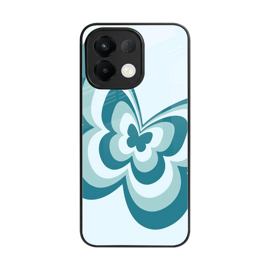 Y2K Green Butterfly back phone cover | glass case for oppo k13 5g